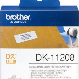 Brother 400 Αυτοκόλλητες Ετικέτες σε Ρολό για Εκτυπωτή Ετικετών 90x38mm