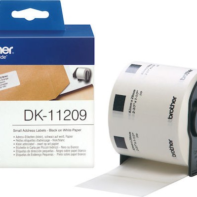 Brother 800 Αυτοκόλλητες Ετικέτες σε Ρολό για Εκτυπωτή Ετικετών 62x29mm