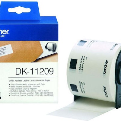 Brother 800 Αυτοκόλλητες Ετικέτες σε Ρολό για Εκτυπωτή Ετικετών 62x29mm