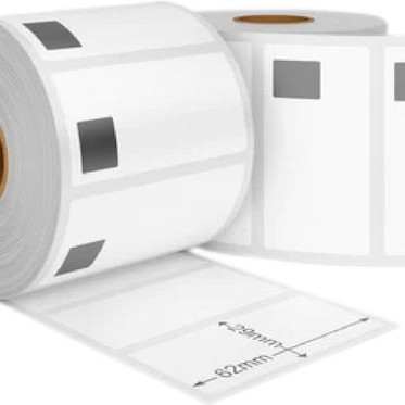 Brother 800 Αυτοκόλλητες Ετικέτες σε Ρολό για Εκτυπωτή Ετικετών 62x29mm