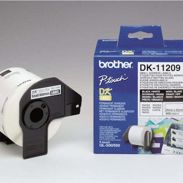 Brother 800 Αυτοκόλλητες Ετικέτες σε Ρολό για Εκτυπωτή Ετικετών 62x29mm