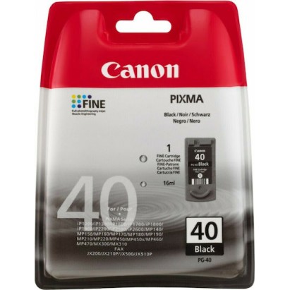Canon PG-40 Γνήσιο Μελάνι Εκτυπωτή InkJet Μαύρο (0615B001)