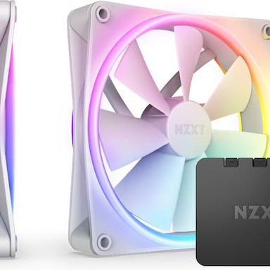 NZXT F140 RGB Duo Case Fan με Σύνδεση 4-Pin PWM 2τμχ Λευκό