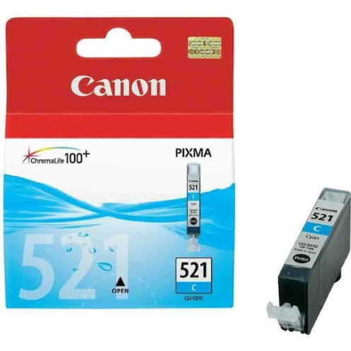 Canon CLI-521 Γνήσιο Μελάνι Εκτυπωτή InkJet Κυανό (2934B001)