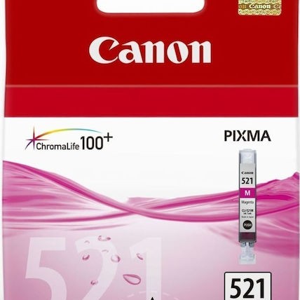 Canon CLI-521 Γνήσιο Μελάνι Εκτυπωτή InkJet Ματζέντα (2935B001)