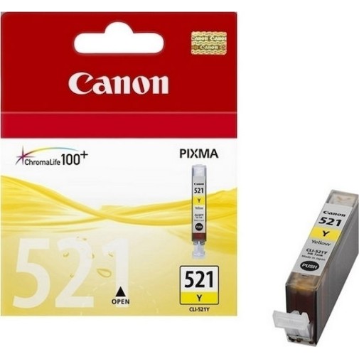 Canon CLI-521 Γνήσιο Μελάνι Εκτυπωτή InkJet Κίτρινο (2936B001)