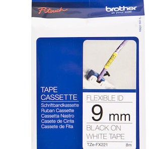 Brother P-touch Ταινία Ετικετογράφου σε Μαύρο Χρώμα