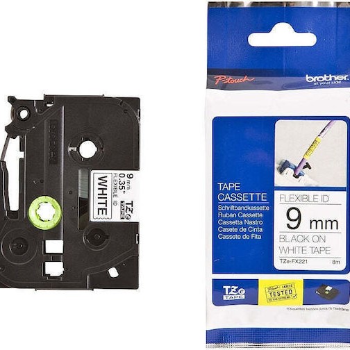 Brother P-touch Ταινία Ετικετογράφου σε Μαύρο Χρώμα