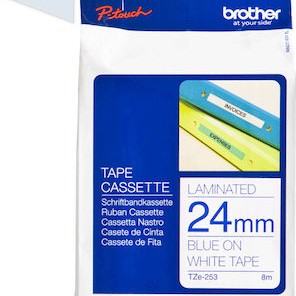 Brother Ταινία Ετικετογράφου 8m x 24mm σε Λευκό Χρώμα