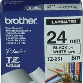 Brother Ταινία Ετικετογράφου 8m x 24mm σε Λευκό Χρώμα