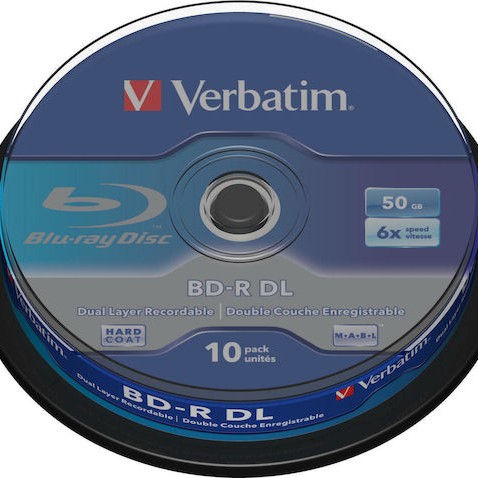 Verbatim Εγγράψιμα BD-R 6x Dual Layer 50GB Cake Box 10τμχ