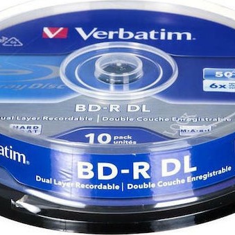 Verbatim Εγγράψιμα BD-R 6x Dual Layer 50GB Cake Box 10τμχ