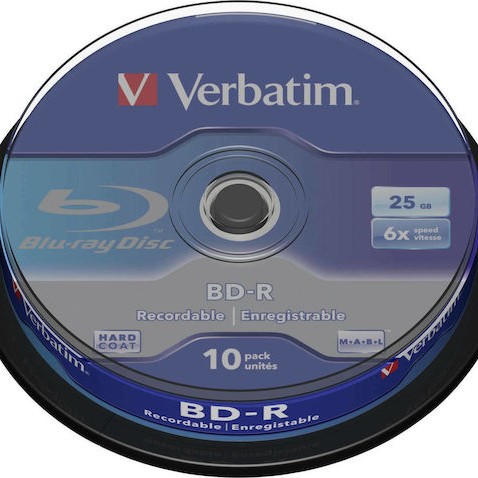 Verbatim Εγγράψιμα BD-R 6x 25GB Cake Box 10τμχ