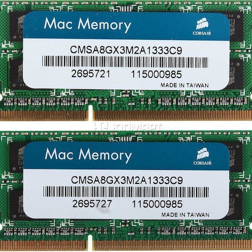 Corsair Mac Memory DDR3 8GB RAM με 2x4GB Modules και Ταχύτητα 1333 για Laptop