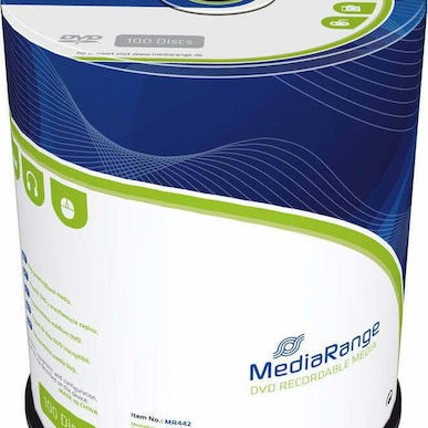 MediaRange Εγγράψιμα DVD-R 16x 4.7GB Cake Box 100τμχ