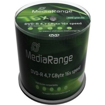MediaRange Εγγράψιμα DVD-R 16x 4.7GB Cake Box 100τμχ