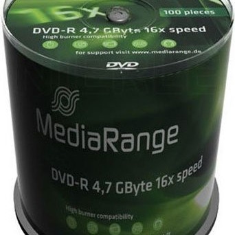 MediaRange Εγγράψιμα DVD-R 16x 4.7GB Cake Box 100τμχ