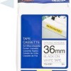 Tze-s261 Laminated Tape 36 Mm Black On White Extra Strong