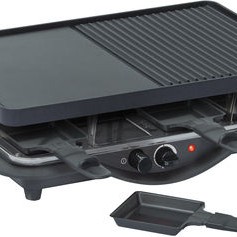 Steba RC 28 Επιτραπέζια Ηλεκτρική Ψησταριά Raclette Αλουμινίου Λείας και Αυλακωτής Πλάκας 1400W με Ρυθμιζόμενο Θερμοστάστη 45x30εκ.