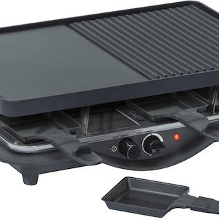 Steba RC 28 Επιτραπέζια Ηλεκτρική Ψησταριά Raclette Αλουμινίου Λείας και Αυλακωτής Πλάκας 1400W με Ρυθμιζόμενο Θερμοστάστη 45x30εκ.