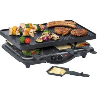 Steba RC 28 Επιτραπέζια Ηλεκτρική Ψησταριά Raclette Αλουμινίου Λείας και Αυλακωτής Πλάκας 1400W με Ρυθμιζόμενο Θερμοστάστη 45x30εκ.