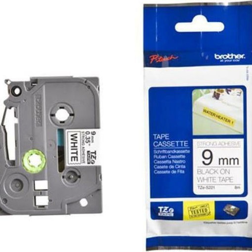 Brother Ταινία Ετικετογράφου 8m x 9mm σε Λευκό Χρώμα