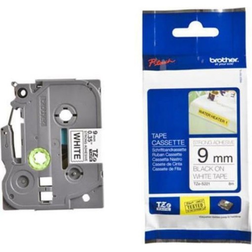 Brother Ταινία Ετικετογράφου 8m x 9mm σε Λευκό Χρώμα