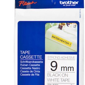 Brother Ταινία Ετικετογράφου 8m x 9mm σε Λευκό Χρώμα