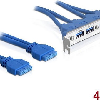 DeLock USB 3.0 pinheader - 4x USB 3.0 female