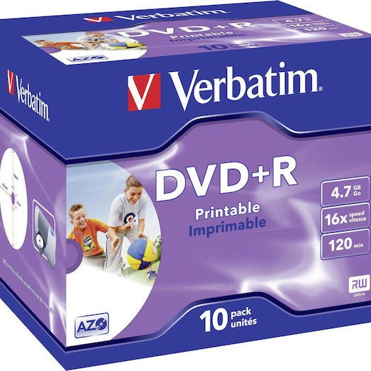 Verbatim Εγγράψιμα DVD+R 16x 4.7GB 10τμχ