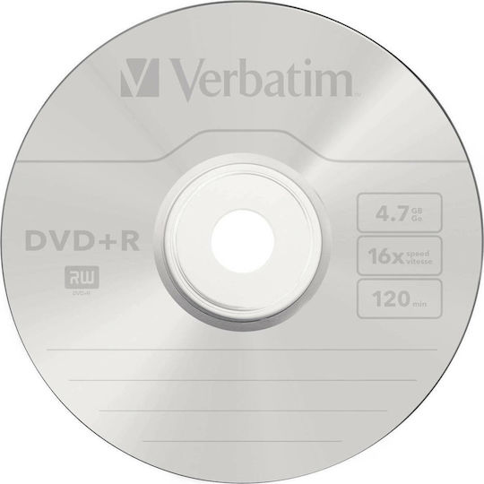 Verbatim Εγγράψιμα DVD+R 16x 4.7GB Cake Box 25τμχ