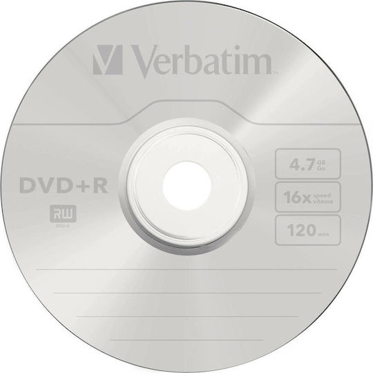 Verbatim Εγγράψιμα DVD+R 16x 4.7GB Cake Box 10τμχ