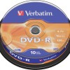 Verbatim Εγγράψιμα DVD-R 16x 4.7GB Cake Box 10τμχ