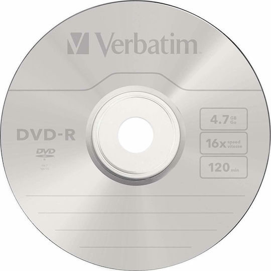 Verbatim Εγγράψιμα DVD-R 16x 4.7GB Cake Box 10τμχ