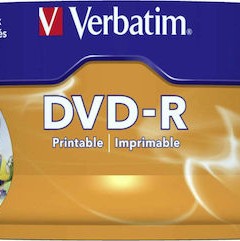 Verbatim Εγγράψιμα DVD-R 16x Printable 4.7GB Cake Box 25τμχ