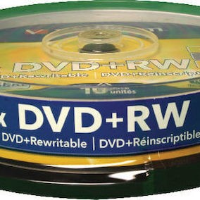 Verbatim Επανεγγράψιμα DVD+RW 4x 4.7GB Cake Box 10τμχ