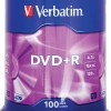 Verbatim Εγγράψιμα DVD+R 16x 4.7GB Cake Box 100τμχ