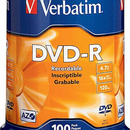 Verbatim Εγγράψιμα DVD-R 16x 4.7GB Cake Box 100τμχ