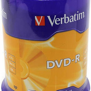 Verbatim Εγγράψιμα DVD-R 16x 4.7GB Cake Box 100τμχ