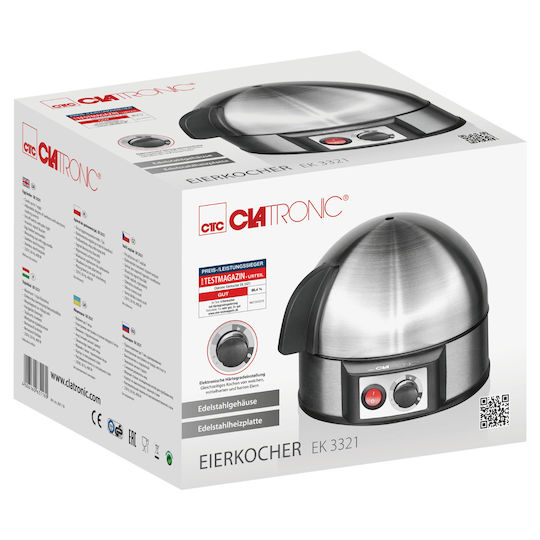 Clatronic EK 3321 Βραστήρας Αυγών 7 Θέσεων 400W Ασημί