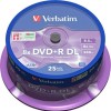 Verbatim Εγγράψιμα DVD+R 8x Dual Layer 8.5GB Cake Box 25τμχ