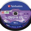 Verbatim Εγγράψιμα DVD+R 8x Dual Layer 8.5GB Cake Box 10τμχ