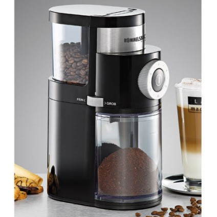 Rommelsbacher Ηλεκτρικός Μύλος Καφέ 110W με Χωρητικότητα 250gr και 6 Επίπεδα Άλεσης Μαύρος