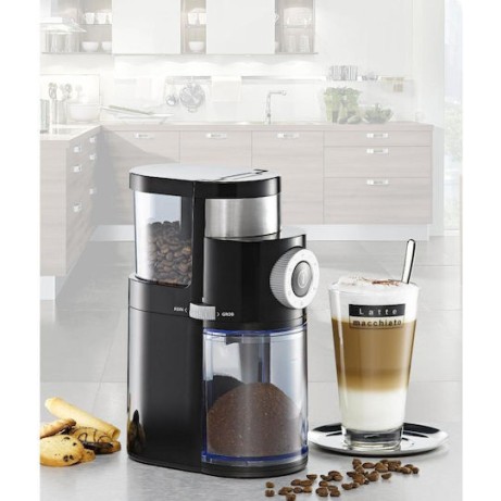 Rommelsbacher Ηλεκτρικός Μύλος Καφέ 110W με Χωρητικότητα 250gr και 6 Επίπεδα Άλεσης Μαύρος