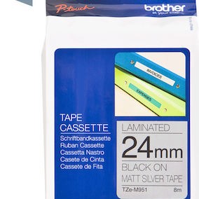 Brother Ταινία Ετικετογράφου 8m x 24mm σε Ασημί Χρώμα