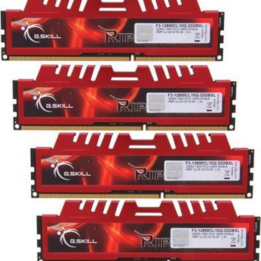 G.Skill RipjawsX DDR3 32GB RAM με 4x8GB Modules και Ταχύτητα 1600 για Desktop