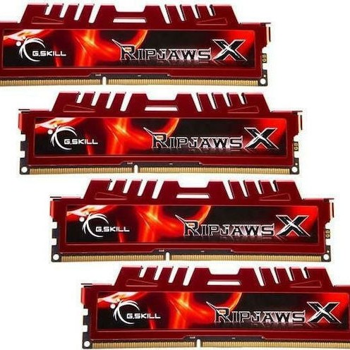 G.Skill RipjawsX DDR3 32GB RAM με 4x8GB Modules και Ταχύτητα 1600 για Desktop