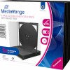MediaRange CD Box για 2 Δίσκους με Διάφανη Πρόσοψη σε Μαύρο Χρώμα 5τμχ