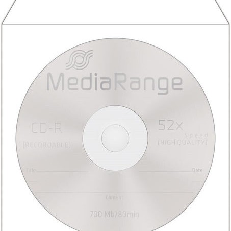 MediaRange Φάκελος για 1 Δίσκο σε Λευκό Χρώμα 100τμχ