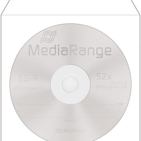MediaRange Φάκελος για 1 Δίσκο σε Λευκό Χρώμα 100τμχ
